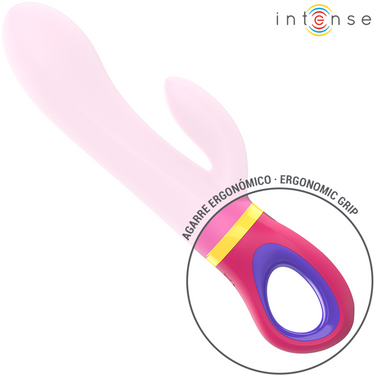 Vibratore Rabbit Rosa con Stimolazione Doppia e Vibrazioni Personalizzabili